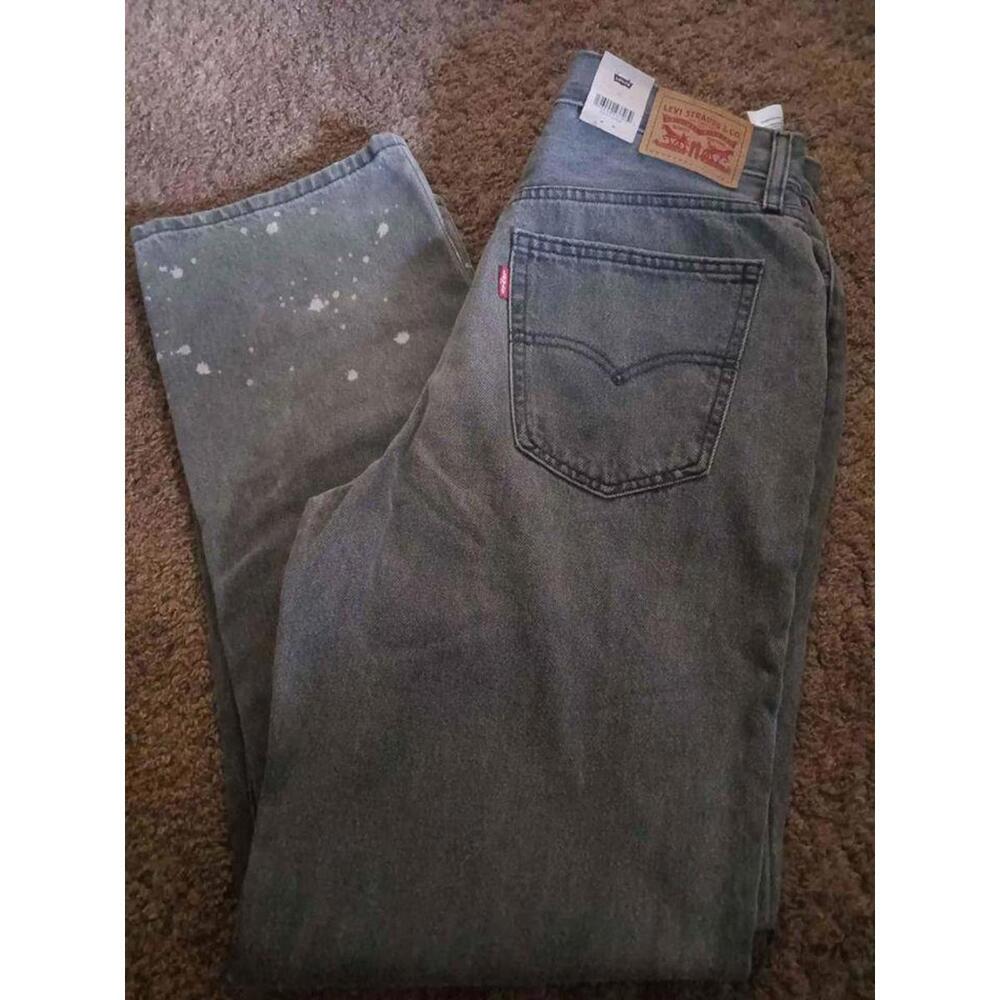 NEW WOMENS LEVIS LOW PRO STRAIGHT GRAY BLACK JEANS SIZE 29